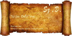 Szin Dóra névjegykártya