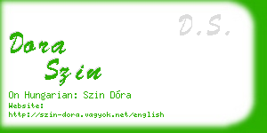 dora szin business card